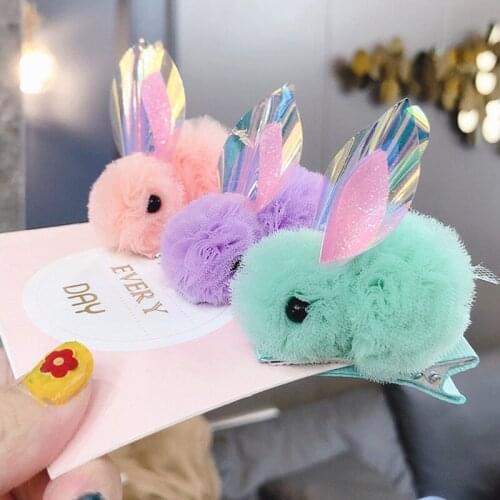 Girl Cute Animal Hairpin Snow Yarn Rabbit Cute Princess Hairpin Baby Hair Accessories Headdress