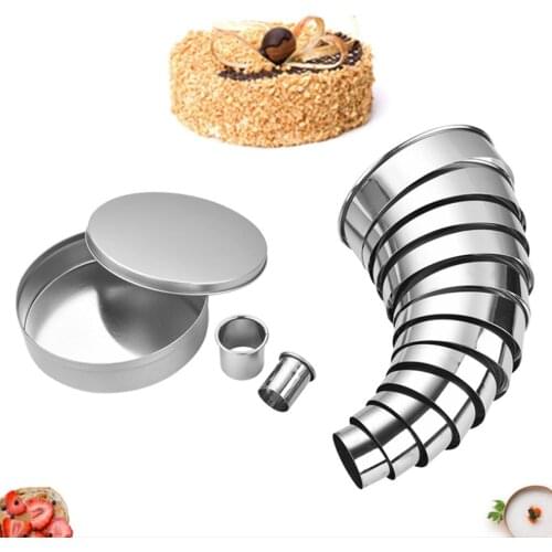 Stainless Steel Round Cookie Biscuit Cutter Molds Kit 14Pcs For Muffins Crumpets Assorted Size