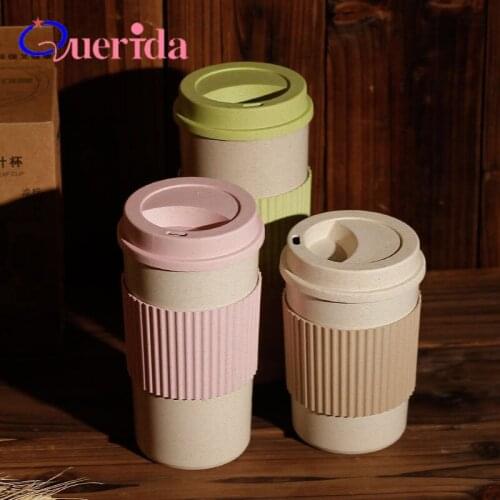 1 Pcs Korean Creative Pastoral Wheat Straw Coffee Bottle Portable Student Health Heat Sleeve Outdoor Drink Lemon Water Bottle