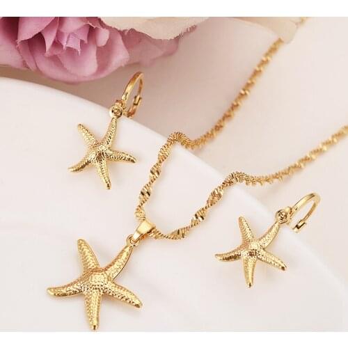 Gold Necklace Earring Set Women Party Gift big Leaf Jewelry Sets daily wear mother gift DIY charms women girls Fine Jewelry