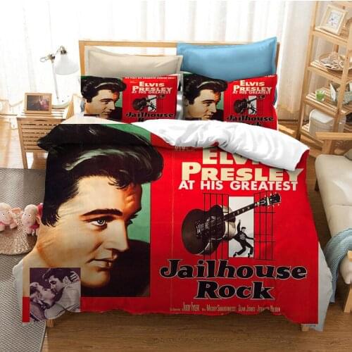 3D Print Comforter Bedding Set Duvet Cover Pillowcase Bedclothes Bed Linen Home Textile King Elvis Presley Rock Cartoon Quilts