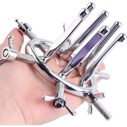 SM Small Anal Vaginal Dilator Vaginal Speculum Mirror Adult Metal Anus Pussy Dilator Anal SM Toy For Woman Utt Expansion Device
