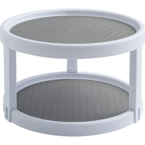 Multifunctional Rotating Storage Organizer Condiment Spice Drink Cosmetic Kitchen Storage Rack Tray Turntable Items Holder Stand