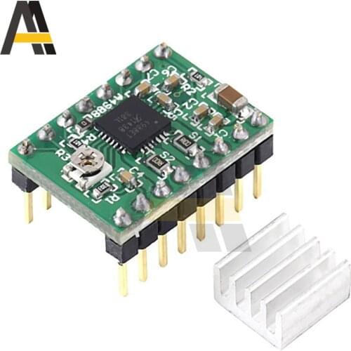 A4988 Stepper Motor Green Driver Module with Heatsink + Heat Sink 3D Printer Parts For SKR V1.3 1.4 GTR V1.0 MKS GEN V1.4 board