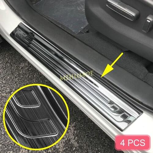 Door Sill For Honda CRV CR-V 2017 2018 2019 2020 Stainless Steel Outside Scuff Plate Protector Guard Accessories Black