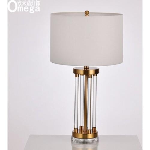 Nordic modern crystal light luxury table lamp living room bedroom bedside study decoration designer model room showroom table