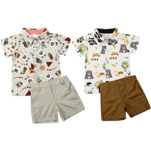 2Pcs Toddler Kids Baby Boy Clothes T Shirt Tops & Shorts Pants Summer Outfits Baby Boy Gentleman Clothes