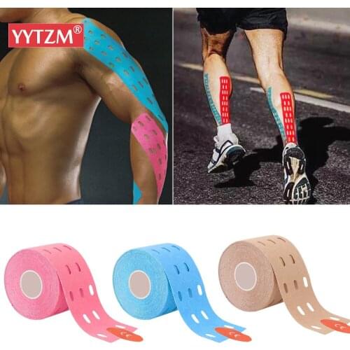 Perforated Breathable Muscle Relief Tape Athlete Professional Care Elastic Exercise Muscle Bandage Physical Therapy Tape