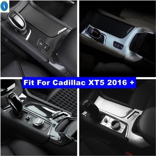 Carbon Fiber Look / Matte Interior Refit Kit Stalls Gear Shift Box Frame Cover Trim Fit For Cadillac XT5 2017 - 2021