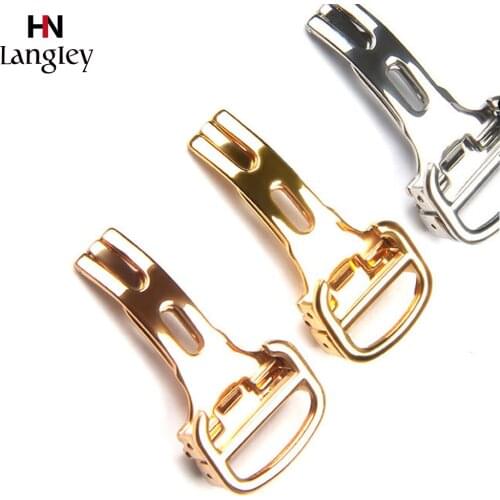 Watch Single Side Folding Buckle 12 14 16 18 20mm For Watchbands Watches Accessories Stainless Steel Buckle