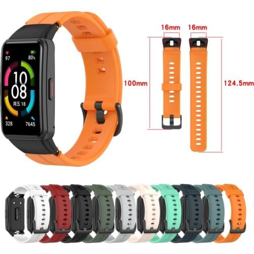 Sport Strap For Huawei Band 6 Smart Wristband with Metal Connector Bracelet Replacement Strap For Huawei Honor Band 6 Adjustable