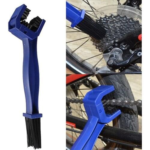 Motorcycle Bike Chain Cleaner Bicycle Moto Brush Cycling Clean Chain Cleaner Outdoor Scrubber Tool
