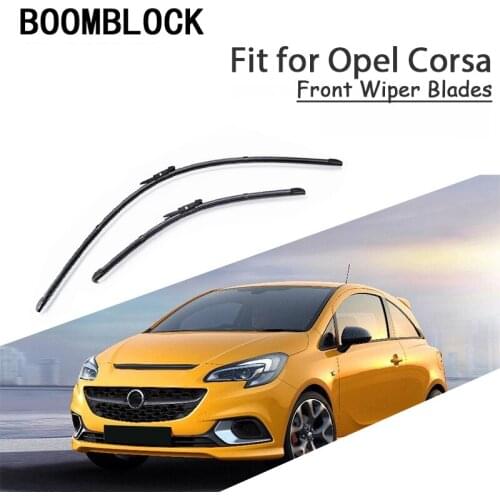 BOOMBLOCK 2PCS High Quality Front Windshield Wiper Blades For Opel Corsa C D E 2018 2017 -2000 Accessories