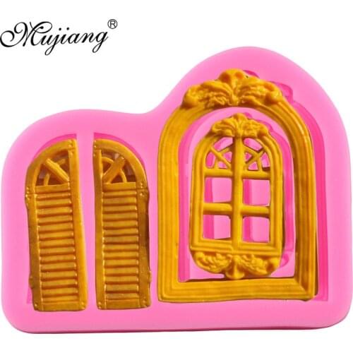 DIY Retro Door Window Border Silicone Molds Cupcake Fondant Cake Decorating Tools Gumpaste Chocolate Mould