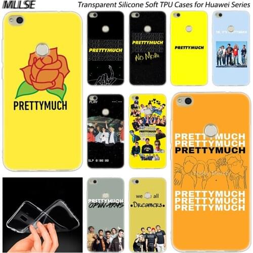 Hot PrettyMuch Band Soft Silicone Case for Huawei NOVA 3 3i 4 Honor 7A Pro 7S 6X 7X 8X 8 9 10 Lite Play View 20 Fashion Cover