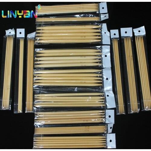 75pcs 20cm New Double Pointed Knitting Needles 2.0 mm-10.0mm Bleached bamboo pins diy Sewing Tools Weave Craft Crocheting t49