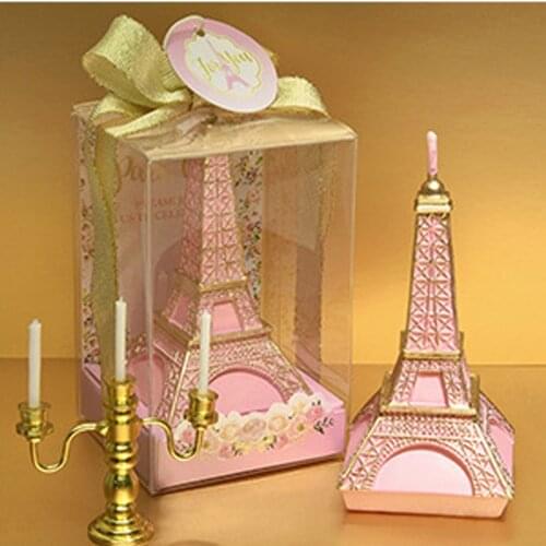 Birthday Party Candle Eiffel Tower Utenciles Aromatherapy Candles Marry Candle Craft 8cm High Child Gift Cake Decoration LG004