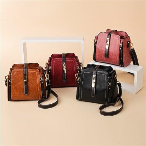 Ladies Fashion Patchwork Shoulder Bags Women Heigh Quality Messenger Bags Convenient Zipper For Female