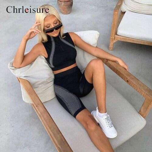 Fashion Two Piece Set Women Streetwear Crop Top And Short Pants Bodycon Tracksuit Women Joggers Women Set