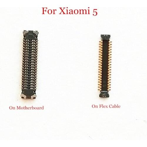 10sets FPC Connector Plug For Xiaomi 5 Mi5 Mi 5 LCD Display Screen On Flex Cable & Motherboard Mainboard For Mi5 Repair Parts