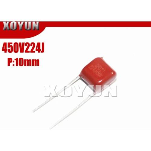 10PCS 450V224J 224J450V Pitch 10MM 450V 224J CBB Polypropylene film capacitor