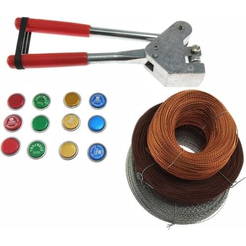 100Pcs Numbered Aluminium Frame Security Lead Seals with a Lead Sealing Pliers and Copper Wire 100m for Electironic Meters Taxi