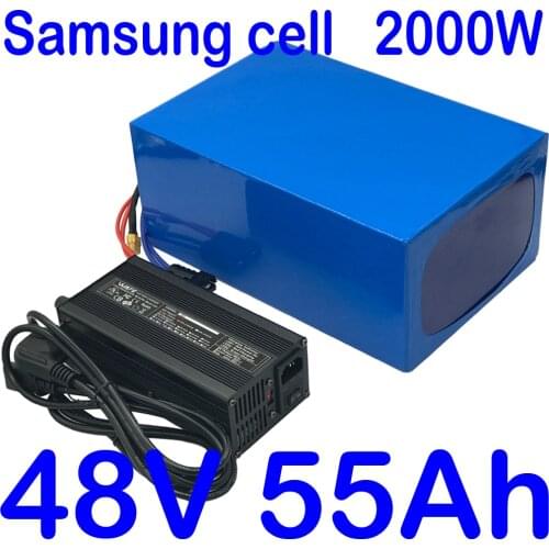 48V 55AH electric bike battery 48V 40AH 45AH 50AH 55AH 60AH lithium battery pack 48V 1000W 2000W 3000W electric scooter battery