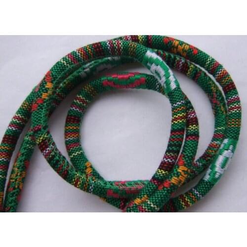 Free shipping 100meters 6mm Stitched Tribal / Ethnic Fabric Cord Embroidered Textile Cotton Cords