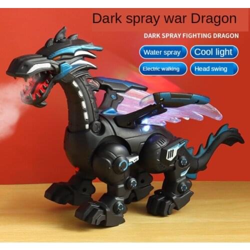 Child Electric Walk Simulation Light Sound Effect Spray Machinery Charizard Cool Intelligent Dinobots Educational Toys Kids Gift