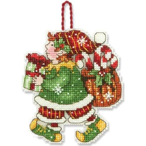 Top Quality Lovely Hot Sell Counted Cross Stitch Kit Santa Ornament Christmas Tree Ornaments Gift Dim 70-08913