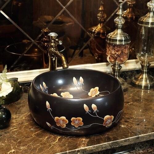 Art Table Basin Domestic Bathroom Wash Basin Ceramic Bathroom Small Apartment Wash Basin Basin Basin Basin