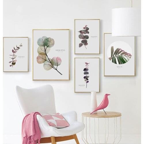 07G Watercolor Plant Leaf A4 A3 Canvas Painting Posters And Prints Home Art Pictures Wall Living Room Decoration Mural