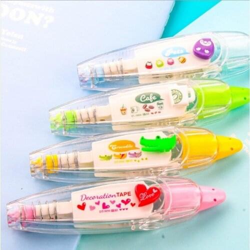 Transparent Press Type Correction Tape for Kids Notebook Decoration Sticker Pen DIY Diary Scrapbooking Stickers School Supplies
