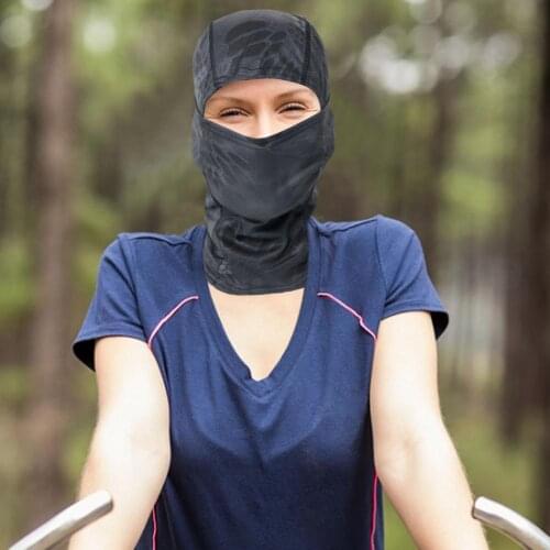 Outdoor Full Face Mask Hunting Hood Cap Bicycle Riding Camouflage Headgear Breathable Outdoor Cycling Equipment