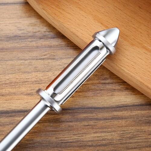 Multi-function Peeler Convenience Durable Safety Посуда Для Кухни Long Handle Kitchen Tools For Vegetable Fruit Xh8z