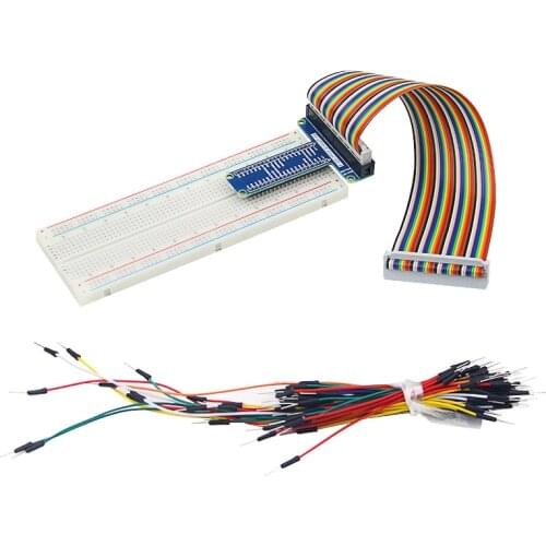 GPIO Extension Board +MB-102 830 Point Breadboard + 40 Pin GPIO Cable + Jumper Cable for Orange Pi PC for Arduino Raspberry Pi 4