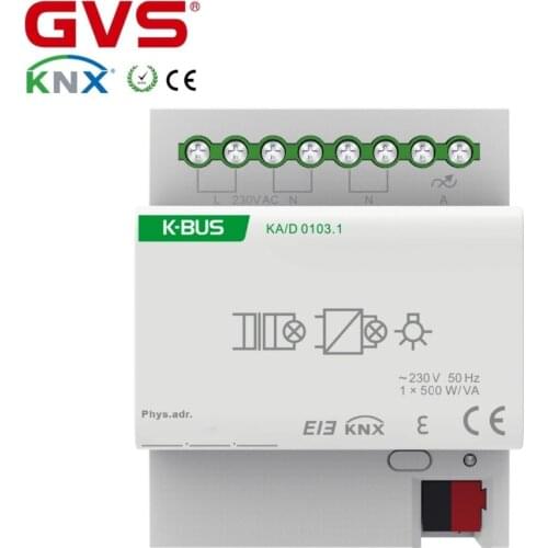 GVS K-BUS KNX/EIB Smart Home Villa Office Hotel Building Automation System KNX Dimming Actuator 1 Fold