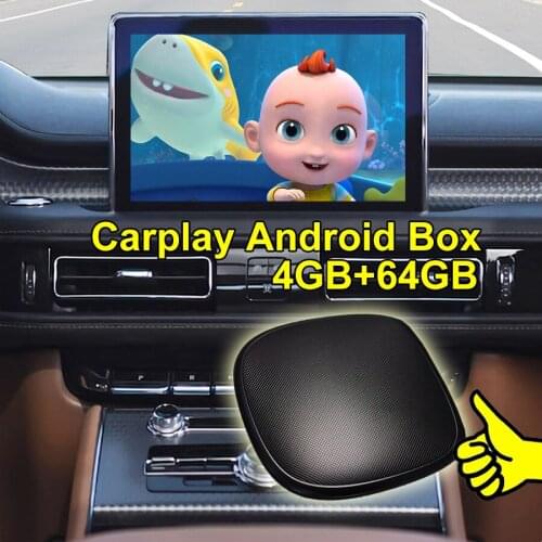 64GB ROM Qualcomm Processor Smart Car Box AI Voice Video Player Android Carplay Box For Mercedes-Benz AUDI LEXUS 4G Lte WIFI