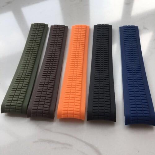 21mm Black silicone Rubber Watchband For Patek strap for Aquanaut Philippe 5164a 5167a Watch band Belt