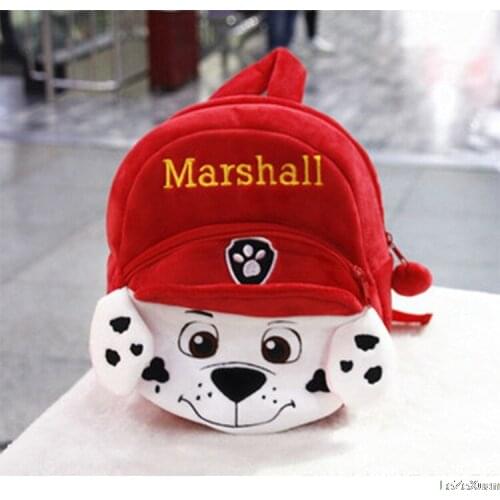 Paw patrol dog plush backpack chasing Marshall cartoon character illustration kindergarten school bag psi patrol children gift
