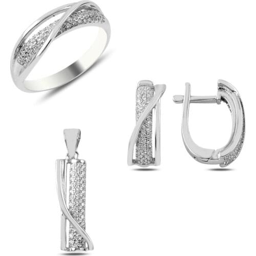 Silverlina Silver Zircon Stone Set