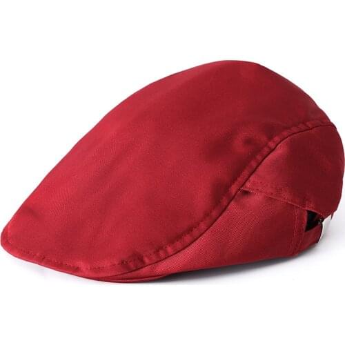 Chef Hat Adjustable Summer Sunshade Beret Kitchen Universal British Retro Style Pure Color Korean Version of The Net Red Hat