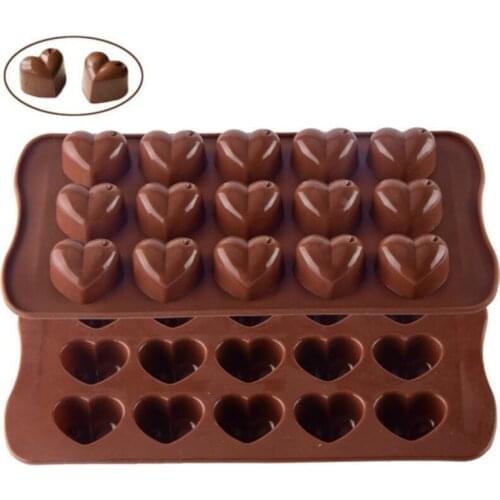Silicone Mold Chocolate Mold Love Heart Shaped Jelly Ice Fondant Sugar Tool Cake Tools Kitchen Accessories Mold Chocolate