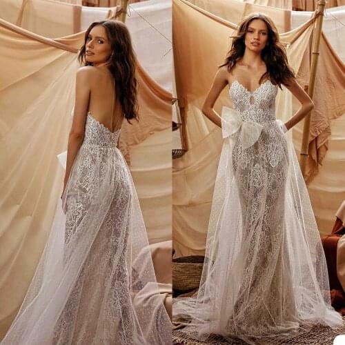 2020 New Wedding Dresses Jewel Sleeveless Lace Appliques Bridal Gowns Custom Made Backless Sweep Train A Line Wedding Dress