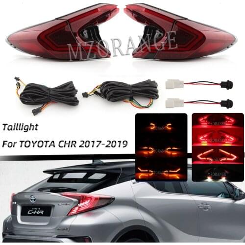 LED Rear Tail Light For Toyota CH-R C-HR CHR 2017 2018 2019 Tail Stop Turn signal Lamp Brake Lights Car styling DRL+Brake+Park