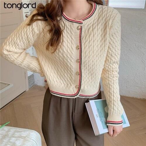 Spring Long Sleeve O-neck Sweater Cardigan Women Retro Single-Breasted Knitted Tops 2021 New Fashion Female Thin Coats Outwear