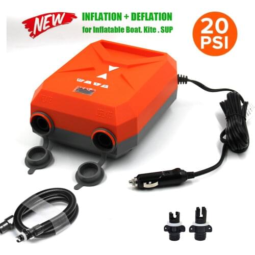 20PSI Air Pump Paddle Board Vehicle Electric Chargings Pump 12V High Pressure Pump For Surfboard/Rubber Boat Inflation/Deflation