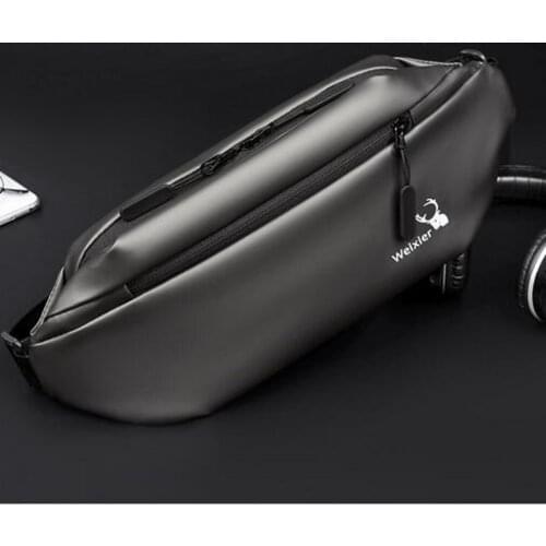 Men Slim Waist Bag Chest Shoulder Backpack Fanny Sling Chest Pack Crossbody Bags for Men Travel Running Multipurpose