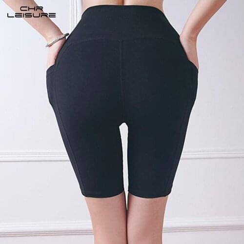 CHRLEISURE Women High Waist Gym Short Sport Leggings Phone Pockets Jogging Running Trainning Stretchy Fitness Gym Leggings