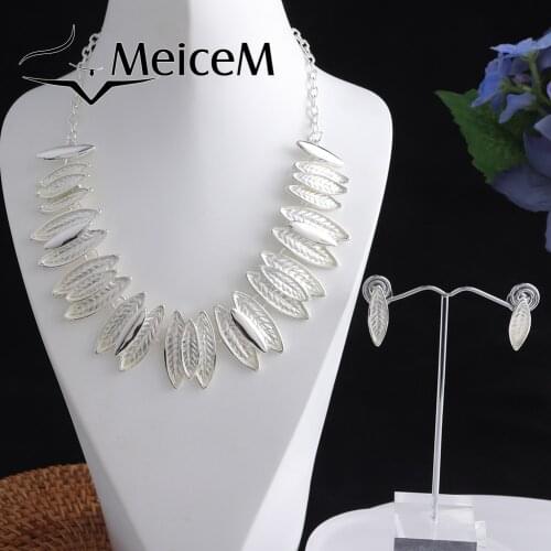 MeiceM 2021 Hot Sale Fashion Leaf Choker Necklaces for Woman Girls Trendy Alloy Jewelry Women Collares Collier Necklace Gift